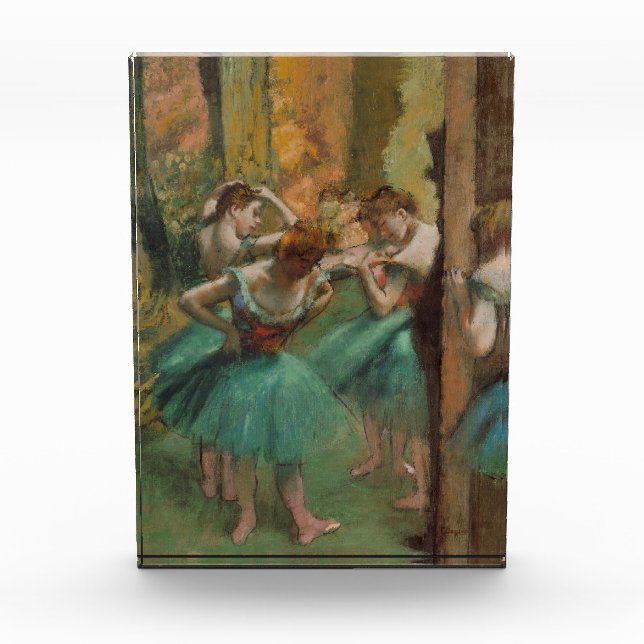 Tänzer, rosa und grüne Edgar Degas Fotoblock (Vorderseite)