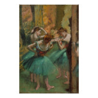 Tänzer, rosa und grüne Edgar Degas