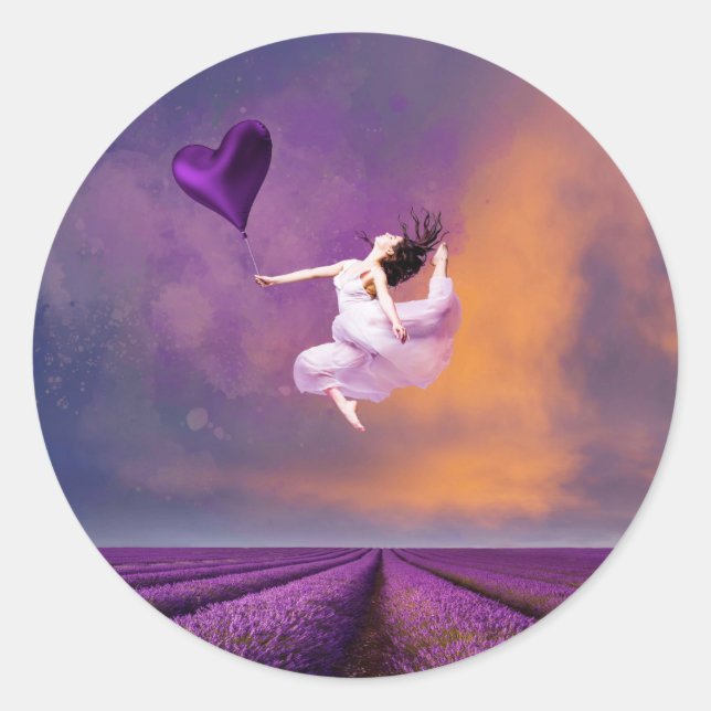 Tänzer Runder Aufkleber (Vorderseite)