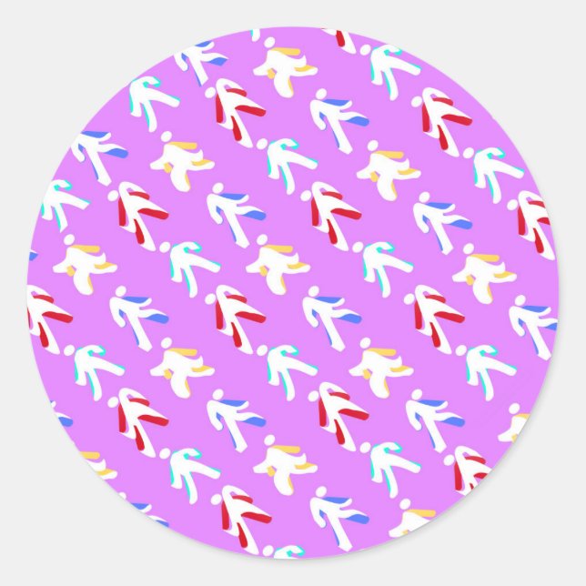 Tänzer Runder Aufkleber (Vorderseite)