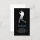 Tänzer Silver Silhouette Dancer Business Card Visitenkarte (Vorne/Hinten)