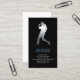 Tänzer Silver Silhouette Dancer Business Card Visitenkarte (Vorderseite/Rückseite Beispiel)