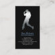 Tänzer Silver Silhouette Dancer Business Card Visitenkarte (Vorderseite)