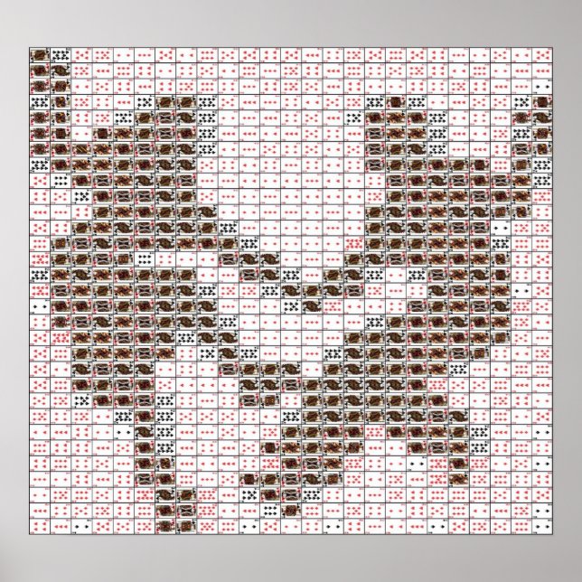 Tänzer spielen Kartenmontage Poster (Vorne)