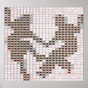 Tänzer-Spielkarte-Montage Poster