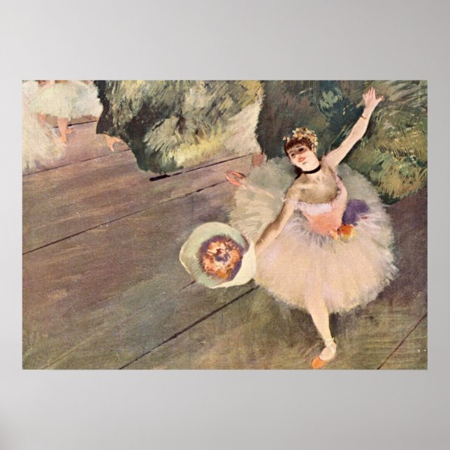 Tänzer / Star des Balletts - Degas Malerei Poster (Vorne)