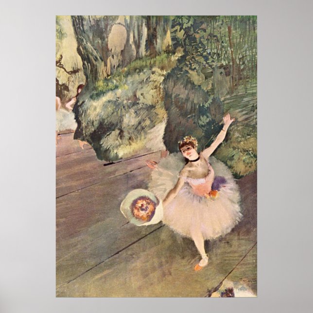 Tänzer / Star des Balletts - Degas Malerei Poster (Vorne)