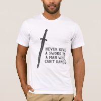 Tänzer / Swordsman Slogan mit Schwert Grafik auf