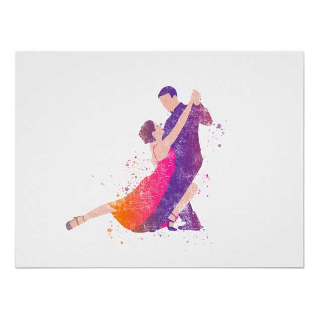 Tänzer Tango Ballroom Flamenco Tanzen Poster (Vorderseite)