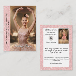 Tänzer Treffen & Gruß Foto Karten Roségold Glitter