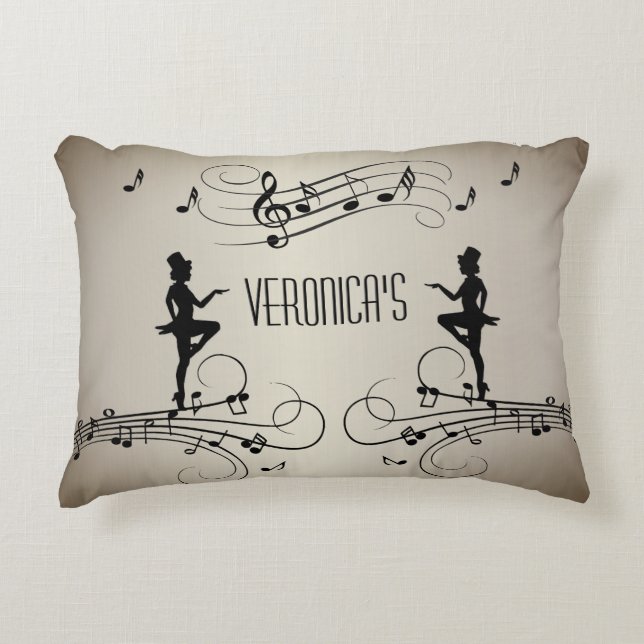 Tänzer und Musik-persönlicher Name Dekokissen (Vorderseite)