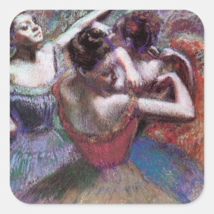 Tänzer von Degas Quadratischer Aufkleber
