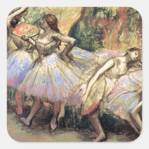 Tänzer von Degas Quadratischer Aufkleber