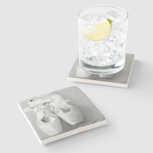 Tänzerballschuhe Fotografie Steinuntersetzer (Seitenansicht)