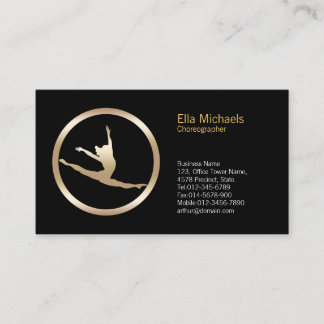 Tänzereleap Icon Dancer Business Card Visitenkarte