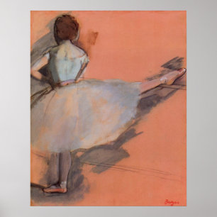 Tänzerin an der Bar von Edgar Degas, Altes Ballett Poster