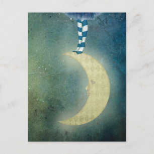 Tänzerin auf dem Mond Postkarte