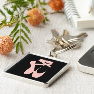 Tänzerin aus rosa Ballettschuhen Schlüsselanhänger