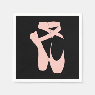 Tänzerin aus rosa Ballettschuhen Serviette