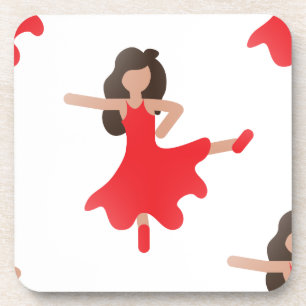 Tänzerin Emoji Getränkeuntersetzer