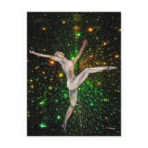 Tänzerin Figur und Himmel mit Sternen Kunst