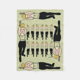 Tänzerin Fleece Blanket Minze & Black