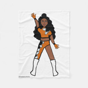 Tänzerin Fleece Blanket Orange & Black 2