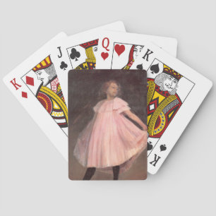 Tänzerin in einem rosa Kleid Spielkarten