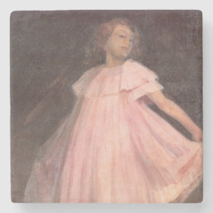 Tänzerin in einem rosa Kleid Steinuntersetzer