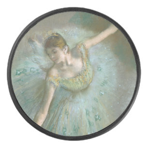 Tänzerin in Grün Edgar Degas Eishockey Puck