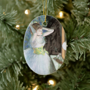 Tänzerin in ihrer Garderobe von Edgar Degas Keramik Ornament