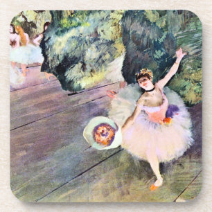 Tänzerin mit Blumenstrauß von Edgar Degas Untersetzer