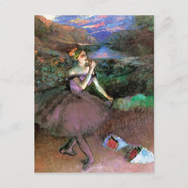 Tänzerin mit Bouquets von Degas Postkarte (Vorderseite)