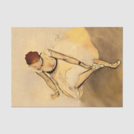 Tänzerin passt ihren Slipper an, Degas Art Seidenpapier
