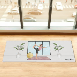 Tänzerin Pose Yoga Natarajasana mit Individuelle N Yogamatte