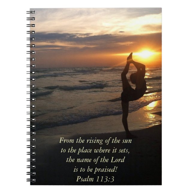 Tänzerin-Silhouette am Strand bei Sunset Notebook Notizblock (Vorderseite)