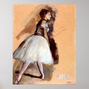 Tänzerin stehend von Edgar Degas, Vintage Ballett  Poster