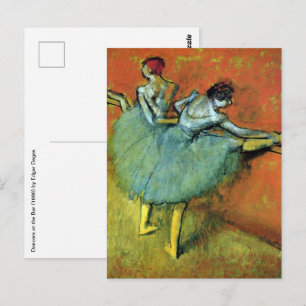 Tänzerinnen an der Stange von Edgar Degas, Vintage Postkarte