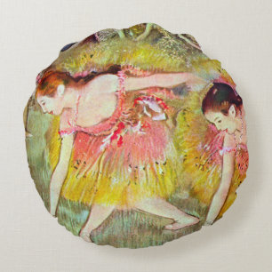 Tänzerinnen beim Bücken von Edgar Degas, Ballettku Rundes Kissen