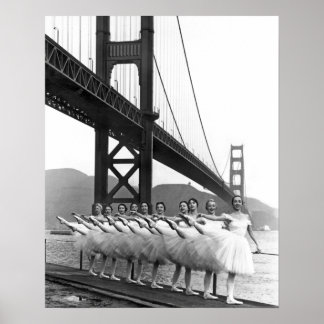 Tänzerinnen der Golden Gate Bridge Poster