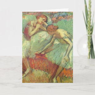 Tänzerinnen in Grün von Edgar Degas, Vintage Balle Karte
