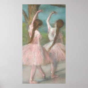 Tänzerinnen in Rosa Edgar Degas Poster