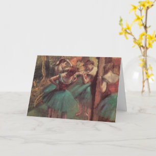 Tänzerinnen, Rosa und Grün von Edgar Degas Karte