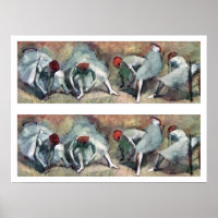 Tänzerinnen schnüren ihre Schuhe von Edgar Degas