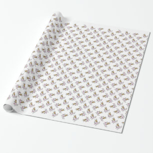 Tänzerisches Renntier und Geschenke Geschenkpapier