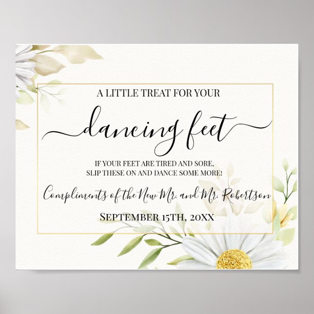 Tanzfeet Flip Flops Hochzeitssymbol Poster (Vorne)