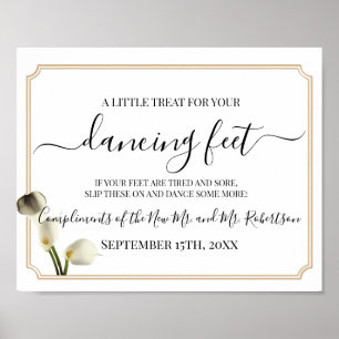 Tanzfeet Flip Flops Hochzeitssymbol Poster