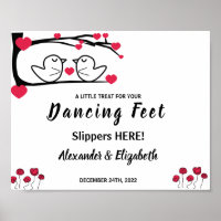 Tanzfeet Flip Flops | Love Bird Wedding Sign