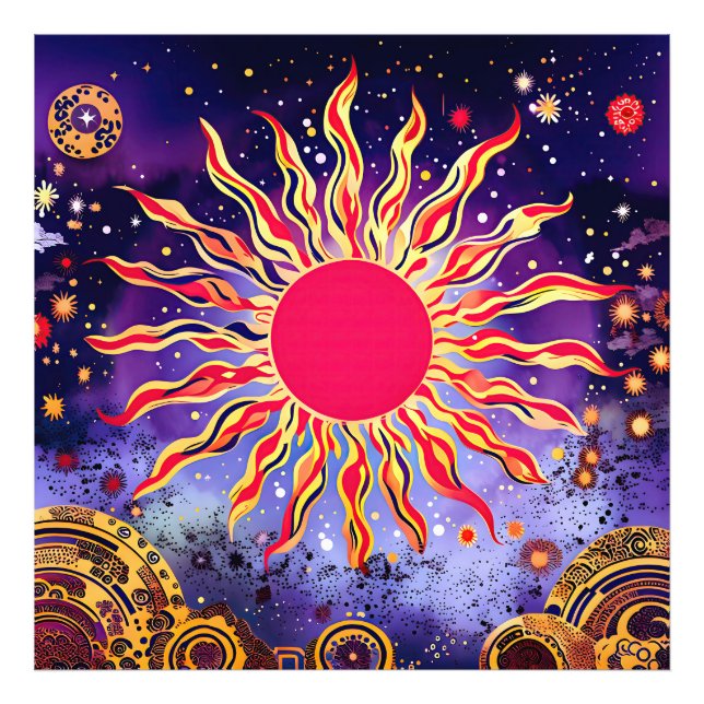 "Tanzfeuer des Kosmos" Die Sonne Fotodruck (Vorne)