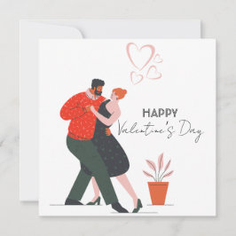 Tanzfigur Valentinstag Feiertagskarte